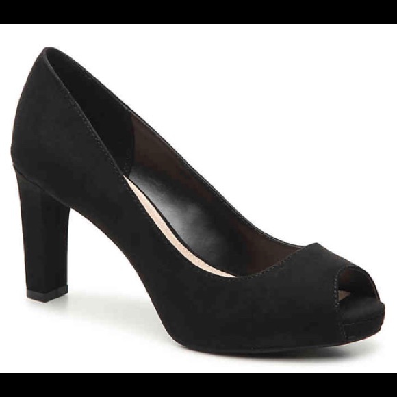 Kelly & Katie Shoes - Kellly & Katie Frisisi suede peep toe black